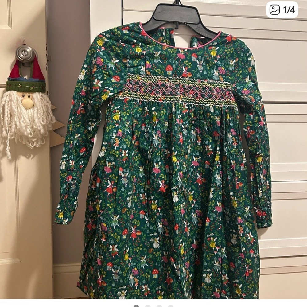 Floral Green Kids Dress